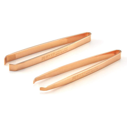 Tsubame Sanjo Gougi Tweezers Pink Gold / Hair Removal Pair Set / Japanese Craftsmanship