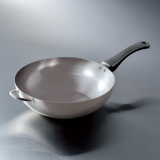 藤田金属 FUJITA KINZOKU BAUM Iron Stir-Frying Pot Wok 28cm / Collaboration of Japan x Germany [Direct from Japan]