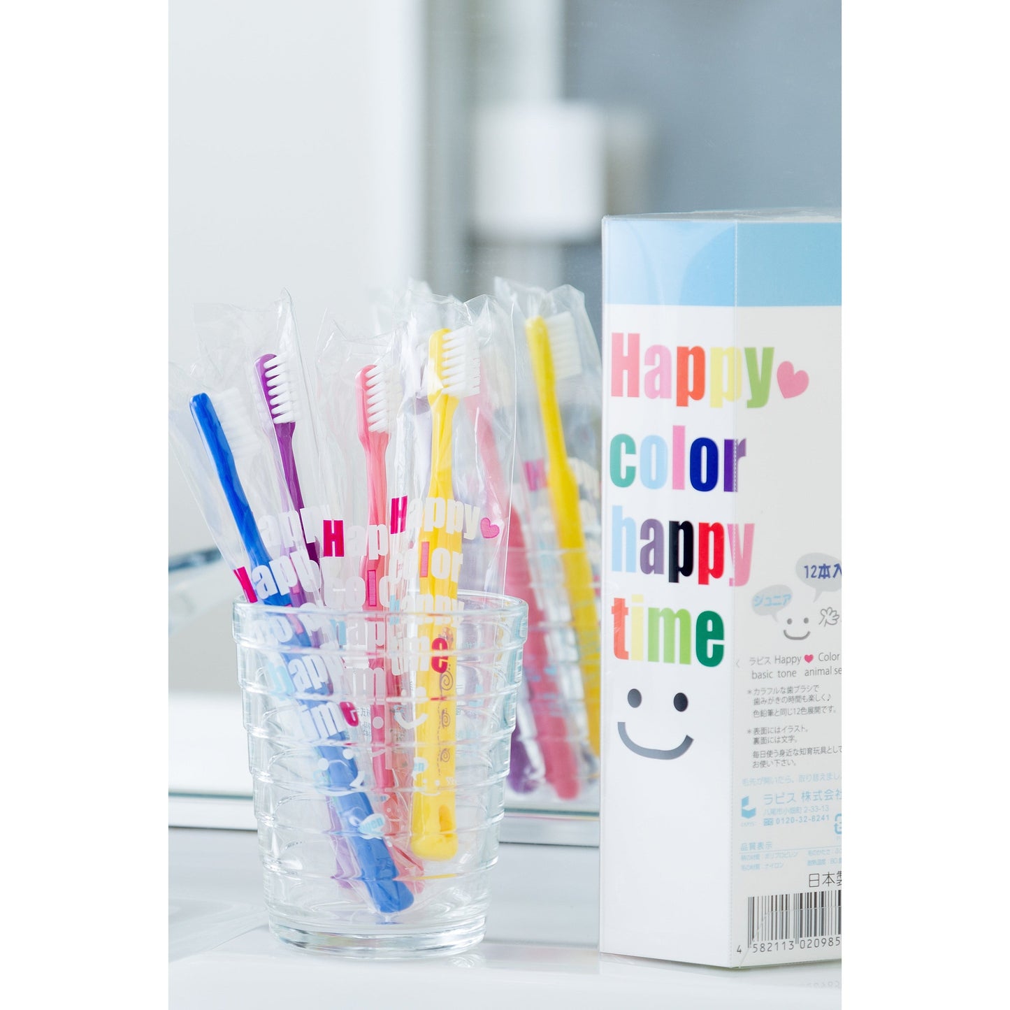 LAPIS Happy Colour Toothbrush for Junior (Pack of 12)